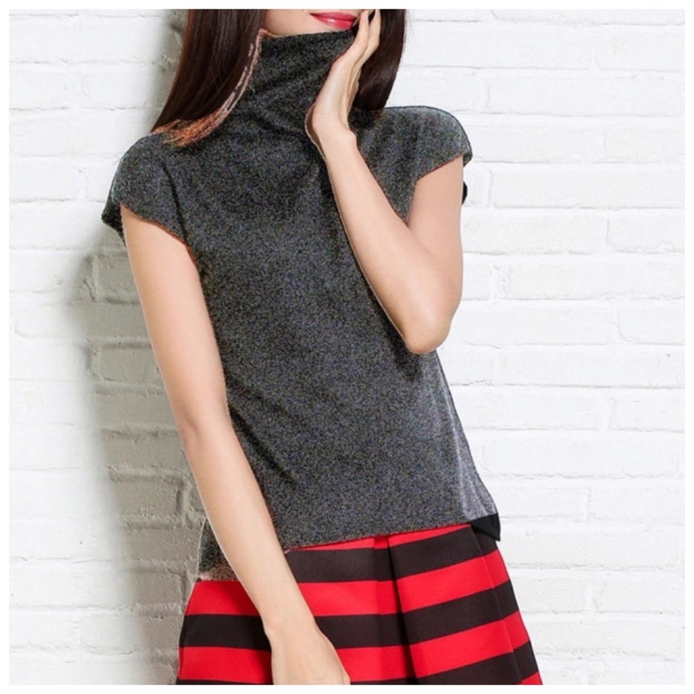 Cashmere Mock Neck Lightweight Sweater - Picture 4 of 5